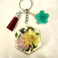 Llaveros Con Flores Prensadas