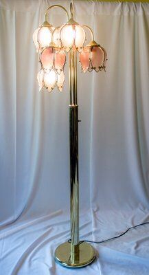 Vintage Italian Lily of the Valley Floor Lamp