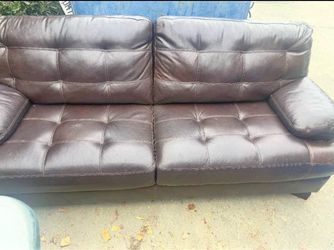 Beautiful brown leather sofa