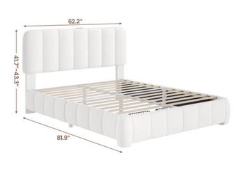 Selling a Queen Size bed with white upholstery! In excellent condition