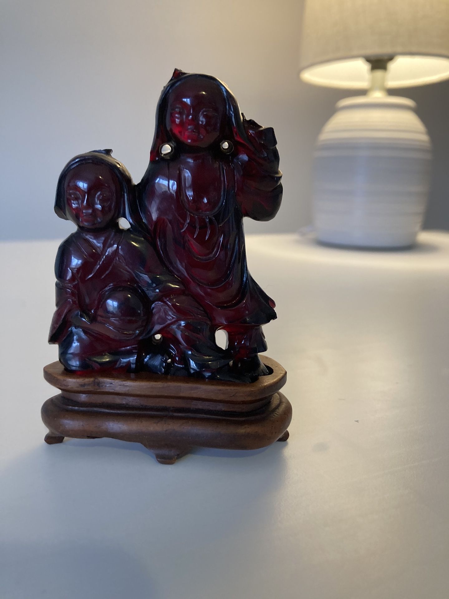 Vintage Burmese Ruby Hand-Sculpted Figurine
