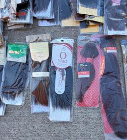 175 Hair Extensions Lot – Human & Synthetic – Wholesale Deal