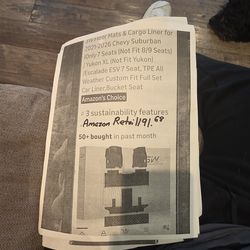 Waterproof mats for Chevy suburban, 2021 to 26.
Also, yukon XL