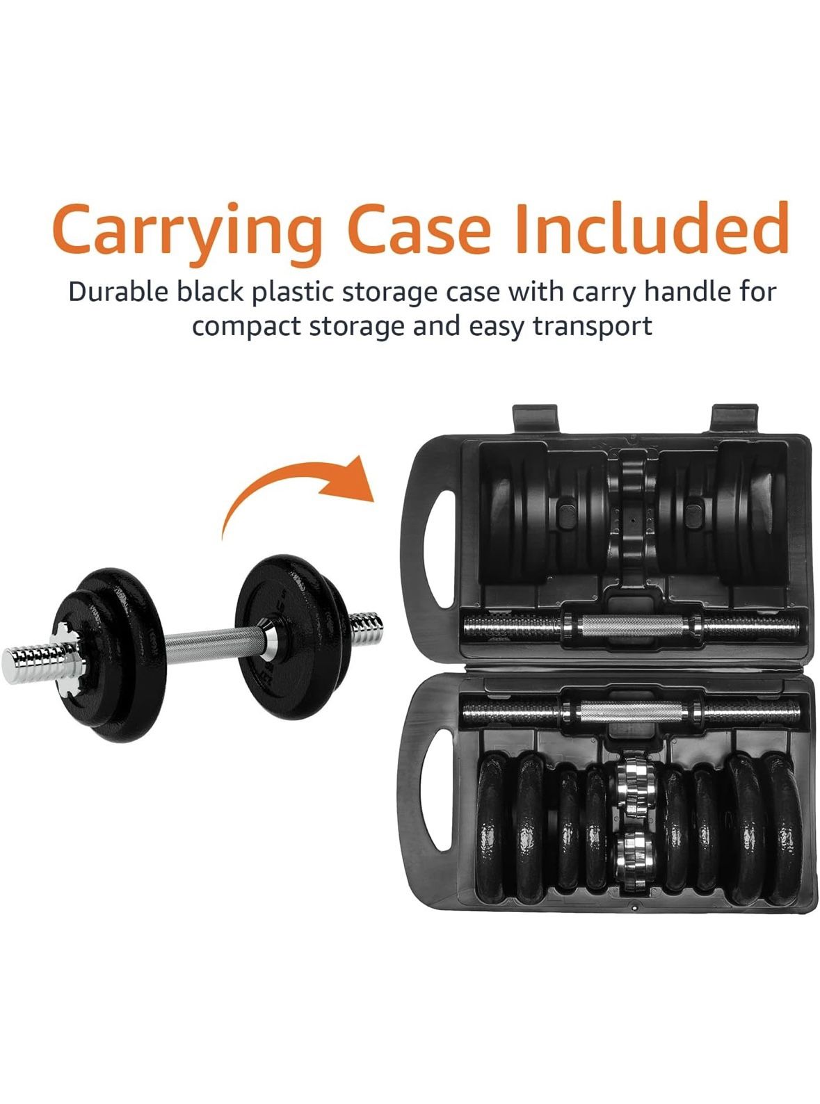 NEw~Dumb Bells With Carrying Case~NEW
