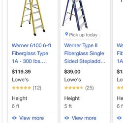 6 foot ladder (yellow)