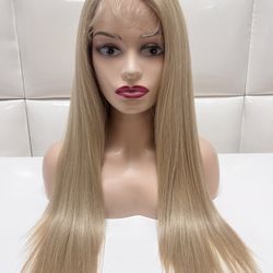 Lace Front Wig-Blonde Straight Long Hair Wig-brand New $50- Peluca Larga Lacia Nueva