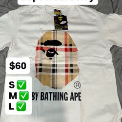 bape burberry shirt