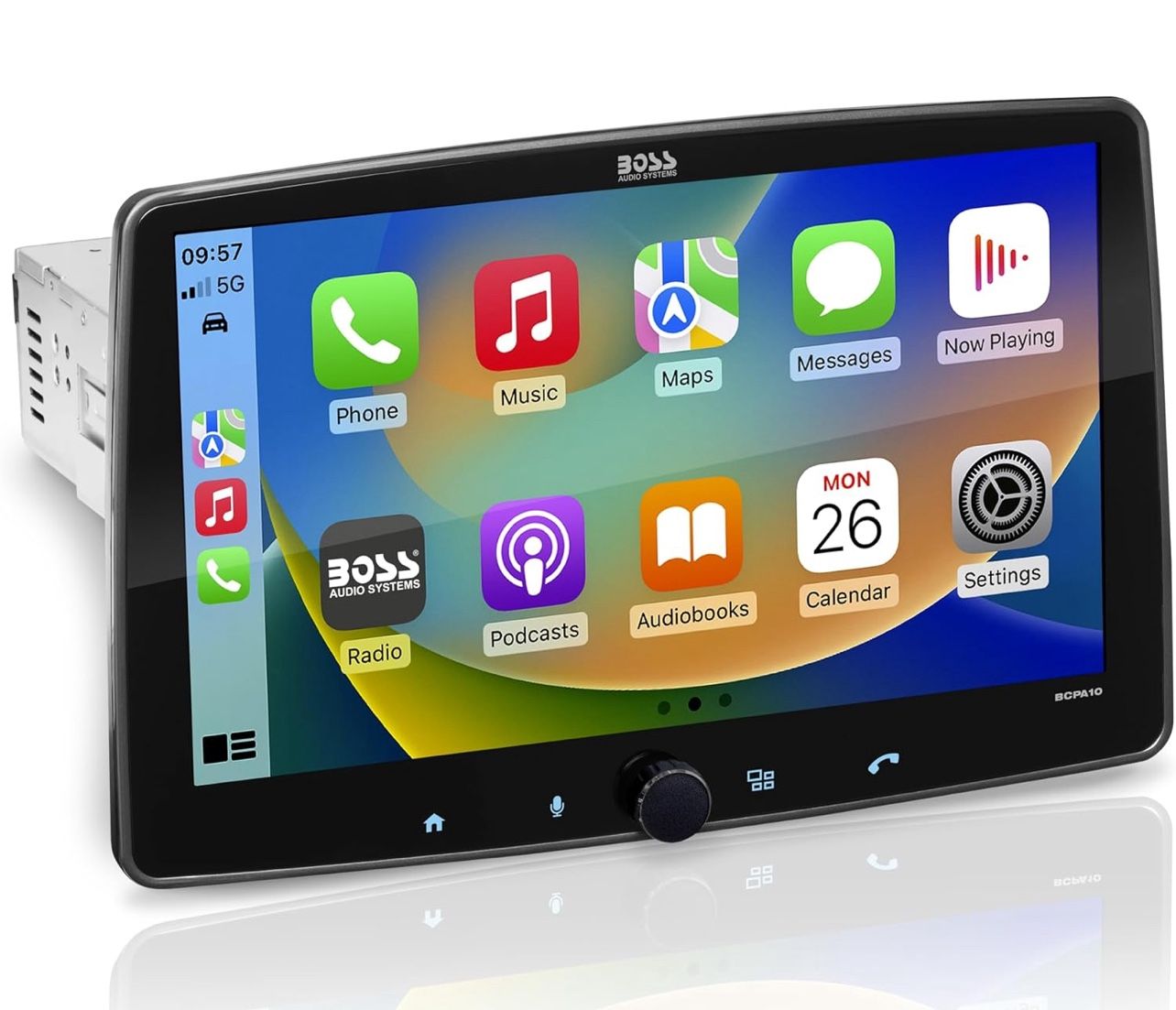 BOSS Audio Systems BCPA10 Single DIN Car Stereo Wireless Apple CarPlay, Wireless Android Auto, 10.1 Inch Touchscreen, Bluetooth, AM/FM Radio Receiver