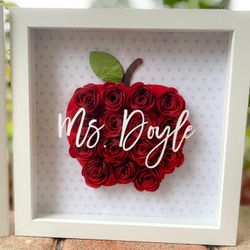 Apple Rolled Flowers Shadow Box