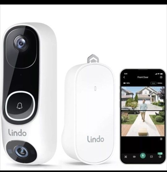 LINDO PRO DUAL CAMERA VIDEO DOORBELL 2K