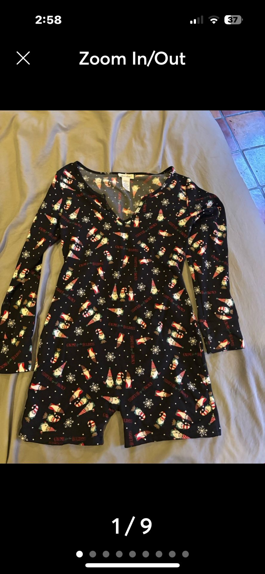 Holiday Gnome Onesie Pajama S l