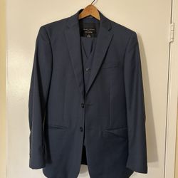 Navy Blue Suit 36R 30x30
