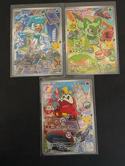 Pokémon Quaxly Sprigatito Fuecoco Card Set