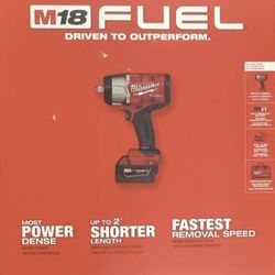 Milwaukee M18 Fuel 1/2” High Torque Impact Wrench Kit. Model #2967-21B