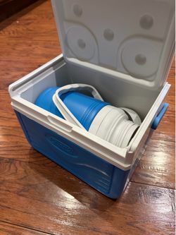 Retro Coleman Lunchbox Cooler with Thermos