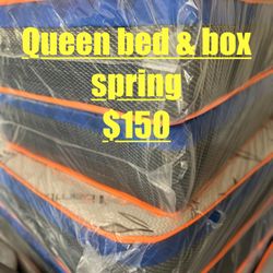queen Bed And Box Spring 