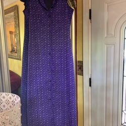 Tunic Long Dress Colors Dark Purlpe,clear Purple And Black Size S Dress Looks Like New 