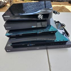 Lot of 6 Blu-ray Players Samsung Sony LG $20 each or $75 for all