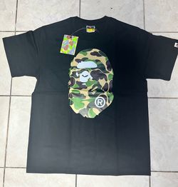 bape mixed green camp black t shirt