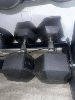 60lbs Hex Dumbbells (2)
