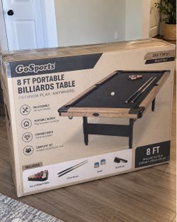 Mesa de Billar GoSports 8 Pies Nueva – Estilo Oak