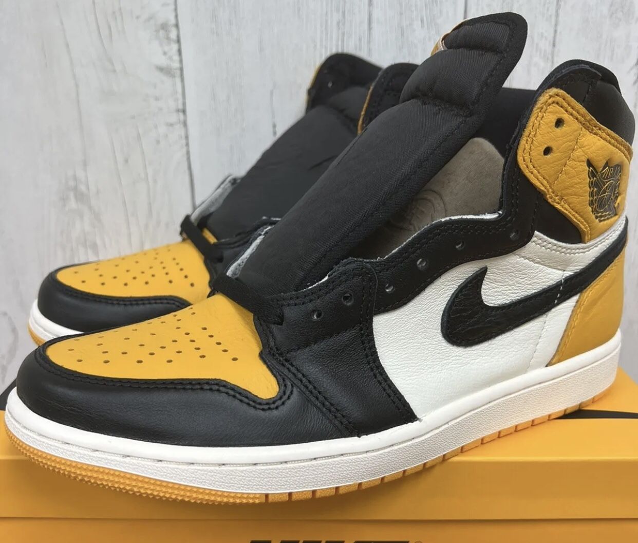 Size 14 Jordan 1 High Retro Yellow Toe Taxi