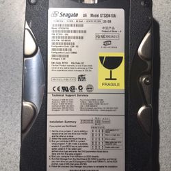 Seagate 20GB IDE 3.5 Inch Hard Drive