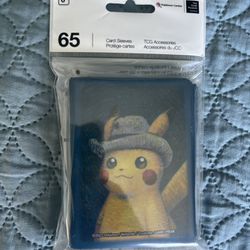 Pokemon Center X Van Gogh Museum: Pikachu Inspired By Self Portrait With Grey Felt Hat 65 Card Sleeves 