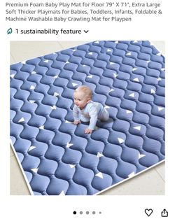 Premium Foam Baby Play Mat for Floor 79" X 71"