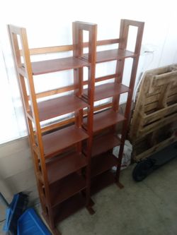 2 Brown Shelves