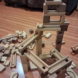 Wooden Blocks for  Marble Run