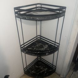 Faux marble shelves