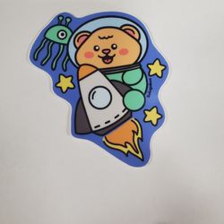 Astronaut Bear Sticker