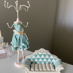 Vintage Jewelry Holder Set – Dress Form & Mini Sofa