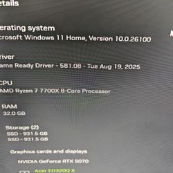 7700x And 5070 Gaming PC With Free Monitor And Mic 