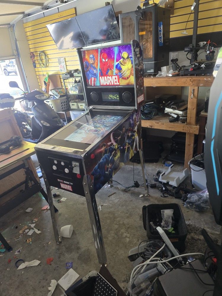 Upgraded Marvel Pinball Machine