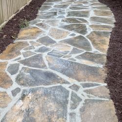 Flat Stone Walkway. Or Patios 