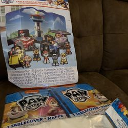 $15 Paw Patrol Birthday Tablecloths And Table Decorations 