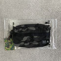 Bape x Porter Yoshida Black Camo Shoulder II Bag 