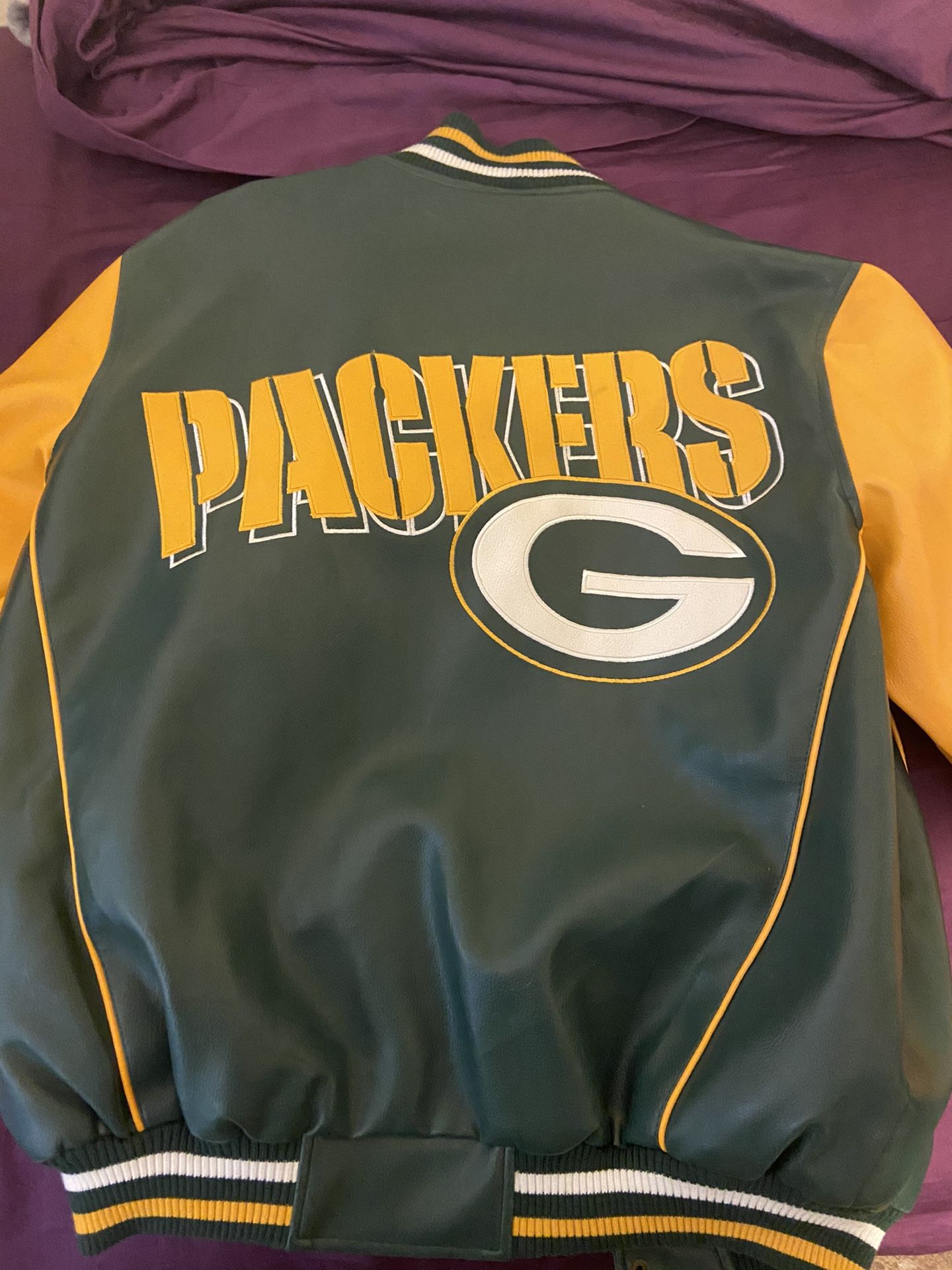 Licensed NFL Green Bay Packers leather Jacket