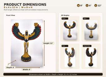 Egyptian Goddess Isis Statue: