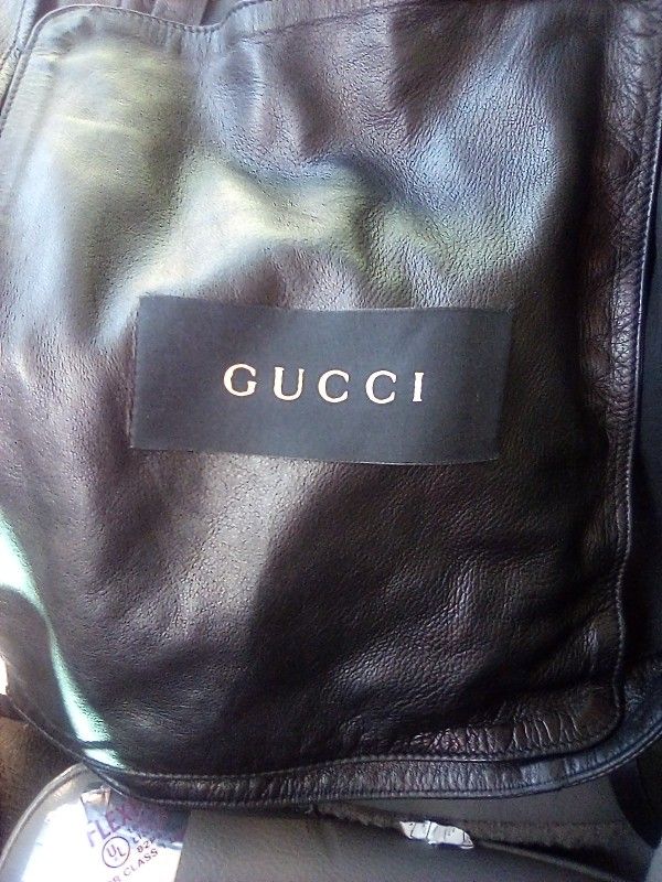 Gucci Leather Biker Jacket Like New Rare XL Size