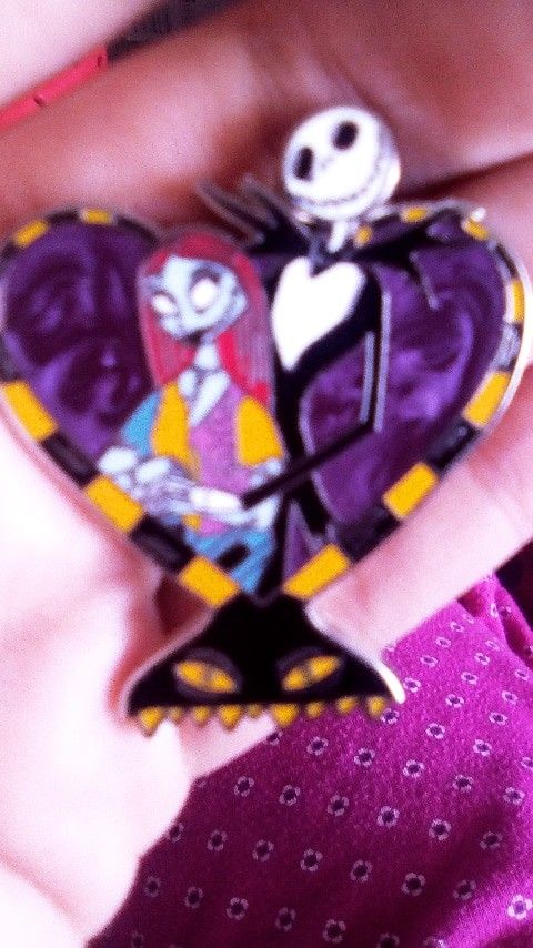 Jack and Sally before Christmas pin one of a kind
