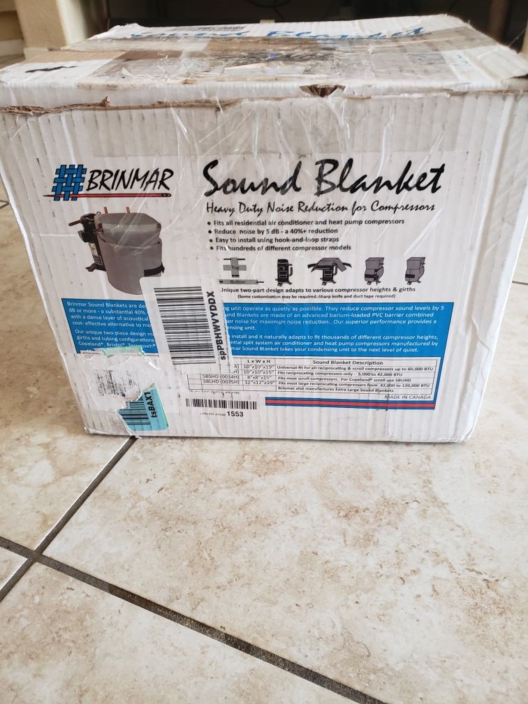 Brinmar SBUHD Universal-Fit Air Conditioner Compressor Sound Blanket Wrap (#0421A)