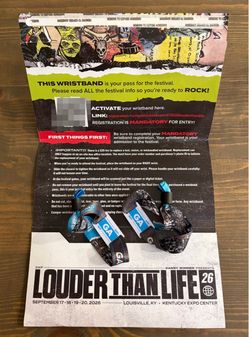 Louder Than Life 2026 Festival Wristbands x2