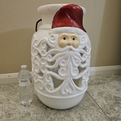 Santa Claus Candle Holder. Heavy 