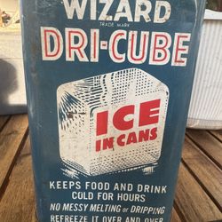 Vintage Wizard Dri-Cube Ice In Cans 