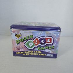Vintage 2002 Patch Tiny Tins Dozen Dice Games - Factory Sealed New