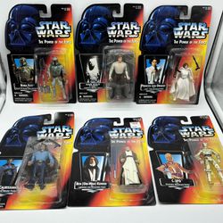 Star Wars Power of the Force 2 POTF Lot of 6 Figures Kenner Hasbro 1995/1996