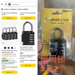 Combination Lock Resettable 4 Digit Padlock with Combination, AIHYTU Waterproof and Heavy Duty Combination Padlock Outdoor for School Gym Locker, Fenc